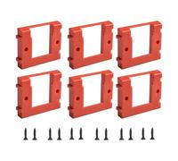 6 Pcs Battery Holder Wall Mount Dock for Power X-Change 18 V, for Bosch Batteries, Space-Saving Storage for Worksite or Home Use, Red ABS Design with Secure Fit and Easy Installation