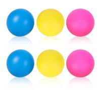 6 Pcs Beach Paddle Ball Replacement Set, PVC High Visibility Water Proof Floating Balls Inflatable Beach Racket Replacement Accessories for Outdoor Activities Paddle Games Pool Parties Swimming