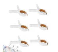 6 PCS Beach Towel Clips for Sun Loungers, Beach Towel Pegs for Sun Loungers, Sunbed Towel Clips, Sunbed Pegs for Beach Towels, For Sun Lounger Washing Line Laundry Pool Chairs Sunbeds(Beige）