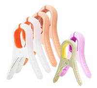 6 Pcs Beach Towel Clips for Sun Loungers Large Beach Chair Clips Plastic Towel Clips Strong Clothes Pins for Sun Lounger, Laundry Pool Chairs Sunbeds for Beach Garden Pool