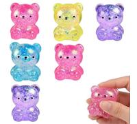 6 PCS Bear Squishy,Gummy Bear Squishy,Squishy Fidget Toys,Mini Candy Coloured Handheld Sensory,Stress Toys Relaxation And Stress Relief For Anxiety Relief(Random Color)