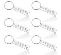 6 PCS Bible Verse Keychain Religious Gift for Women Friend Sister First Communion Gift Christian Keyring Catholic Confirmation Baptism Presents for Boy Girl Easter Prayer Christening Keyring
