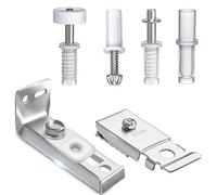 6 PCS Bifold Door Hardware Repair Kit, Bifold Door Hardware Repair Replacement Part, Includes Top Bottom Brackets, Top Bottom Pivots,Guide Wheel for Folding Pocket for Accordion Barn Folding