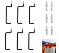 6 Pcs Bike Hooks, Heavy Duty Garage Organizer Hanger Screw-in Utility Storage Holder Wall Mount/Ceiling Hooks for Ladder Bicycle Garden Tools