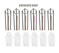 6 pcs Billiards Table Pocket Rail Billiard Table Slide Track with Net Bags Snooker Billiard Table Accessories