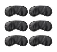 6 Pcs Black Blindfold Eye Masks Sleep Eye Cover Travel Sleeping Eye Mask Shade Soft Night Eye Mask Blackout Eye Cover Comfortable Nap Eye Mask Game Eye Cover with Elastic Strap