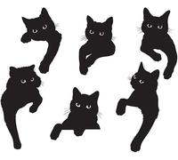6 Pcs Black Cat Corner Dies for Card Making, Metal Cutting Dies, Scrapbooking Embossing Dies,Embossing Stencils Template for DIY Scrap-Booking Decor Wedding Blessing Card, Die Cuts for Card Making
