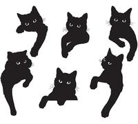 6 Pcs Black Cats Looking Out of The Corner Scrapbooking Paper Metal Craft Dies for Card Making Cut Dies Embossing New Card Making Accessories Die-Cutting and Embossing Scrapbooking Die-Cuts