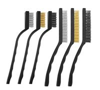 6 Pcs Black Copper Wire Cleaning Brush, Small Wire Brush, Wire Brush, Wire Brush for Rust Removal Wire Brush Set Brass and Nylon Bristles for Cleaning Masonry/Sink/Rust and Dust