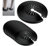 6 Pcs Black Radiator Pipe Covers, 14-29mm Pipe Collars for Neat Finish Universal Type, Durable Rust-Resistant Trim Rings for Radiator Pipes, Water Pipe Decoration in House Kitchen OfficeToilet