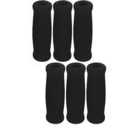 6 Pcs Black Sponge Cane Handle Grip Wrap for Walking Stick, Anti-slip | Fits Most Standard Handles, Easy Installation, Portable Design, for Elderly Users and Hand-held Baskets
