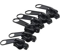 6 Pcs Black Zipper Repair Kit Universal Instant Zipper Fixer with Metal Slide Fix Any Instantly 3 Different Zipper Sizes Sewing Metal Zipper Repair Kit Fasteners