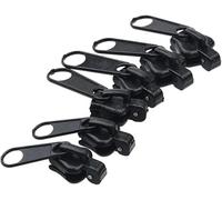 6 Pcs Black Zipper Repair Kit Universal Instant Zippers Fixer with Metal Slide Fix Any Instantly 3 Different Zippers Sizes Sewing Replacement Zipper