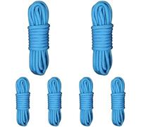 6 Pcs Blue 4 mm Seven-Core Paracord, 9.8 ft / 3 m Length Multi-Purpose Survival Rope, Polyester Inner with Polypropylene Outer for DIY Braided Bracelets, Tent Bundling, Outdoor Activities, Camping