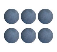 6 PCS Blue Leather Coasters 10cm Round Leather Cup Mats Heat Resistant Table Protector