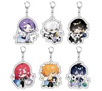 6 Pcs Blue Locks Keychain Anime Figure Yoichi Nagi Cute Keyring Pendant Blue Locks Acryl Chain Decor Blue Locks Merch Collection