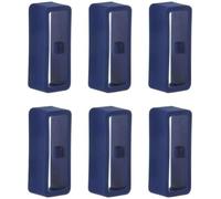 6 Pcs Blue Silicone Watch Band Loop 16mm 18mm 20mm 22mm 24mm 26mm, Replacement Watch Band for Garmin Fenix7 Loop Bracelet Holder, Locking Ring Watch Straps,Smartwatches Keeper Accessories
