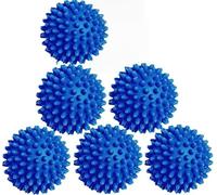 6 Pcs Blue Tumble Dryer Balls, Prevent Clothing from Getting Tangled;Reusable Soft Drying Balls for Tumble Dryer, Laundry Balls for Washing Machine,Rapid Dryer Ball, Washing Machine Balls