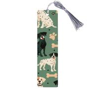 6 Pcs Bookmark with Box, Dogs Bones Print Bookmark for Study and Reading