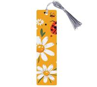 6 Pcs Bookmark with Box, Ladybugs Daisy Print Bookmark for Study and Reading