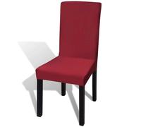 6 pcs Bordeaux Straight Stretchable Chair Cover UK HOT