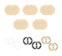 6 PCs Bra Strap Clips with 10 Pcs Nipple Covers Petals, Non-Slip Bra Strap Holder, Bra Strap Holders, Dress Lingerie Low Back Backless Convert Adjuster (Black, White, Skin Color)