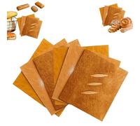 6 Pcs Bread Shape Gift Wrapping Paper, Funny Packaging Pattern Kraft Paper, Wrapping paper that looks like brea, Oil-Resistant And Tear-Resistant, Rustic Bread, Toast Designs, for DIY, Party