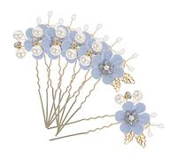 6 pcs Bridal Pearl U Shaped Hairpin with Rhinestone and Flower Design for Weddings Engagements and Special Occasions Lightweight and Easy to Use Hair Accessories for Women