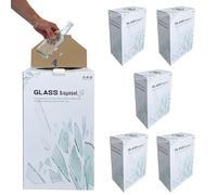 6 Pcs Broken Glass Disposal Box with lid,12.2" L x 8" W x 23" H Floor Model Laboratory Glass Disposal Cardboard Box,Safe Disposable Sharps Container Bins Trash Cans Cartons for Party Broken Bottle