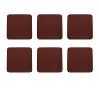 6 PCS Brown Cup Coasters, 10cm Silicone Cup Mats, Square Coasters, Heat Resistant Table Protector