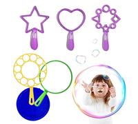 6 Pcs Bubble Set with Bubble Tray, Large Bubble Wand, Outdoor Games, Beach, Garden Activities, Birthday Party, Suitable for Kids Adults