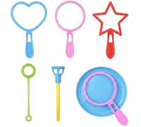 6 Pcs Bubble Wands Multipack, Assorted Colours Bubble Kit