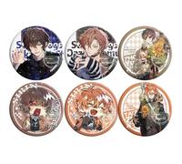 6 Pcs Bungo Strays Dogs Tinplate Badge anime Figure Brooch Cool Pins, Metal, Bungo Strays Dogs Cosplay Accessories