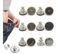 6 Pcs Buttons for Jeans,Adjustable Jean Button Pins,Pant Waist Tightener,No Sew and No Tools Instant Jean Button Pins for Pants, Simple Installation, Reusable and Adjustable (Style 3)