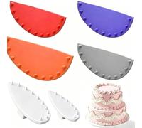 6 Pcs Cake Arch Guide Tool, 5 Colors Cake Piping Decorating Tools, Ruffle Guide CakeStencils GuideTools for 4"-12" Cakes Evenly Space Ruffle Marker, for DIY Cakes Beginners/Cooking Piping Bakers