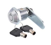 6 Pcs Cam Lock 16-25mm Silver/Black Mailbox Drawer Cabinet Furniture Locker Door with 2 Keys(16mm)