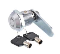 6 Pcs Cam Lock 16-25mm Silver/Black Mailbox Drawer Cabinet Furniture Locker Door with 2 Keys(20mm)