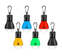 6 Pcs Camping Lights for Tents, Portable Battery Powered Camping Lantern LED Tent Light 3 Lighting Modes Camping Accessories Outdoor Hanging Lamp for Hiking Fishing Camping Household Car Repairing