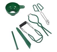 6 Pcs Canning Kit, Stainless Steel Canning Supplies Starter Kit, Canning Funnel Tong Bubble Popper Jar Wrench Lifter Lid Lifter Set for Home Jam Making, Includes