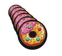 6 Pcs Car Air Fresheners Donut Hanging Air Freshener Fragrance Scented Cards for Car Interior Mirror Pendant Aromatherapy Tablets Gifts for Women Men Round Shape