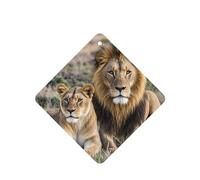 6 Pcs Car Air Fresheners,Funny Hanging Car Air Fresheners African Lion And Lioness Cute Long Lasting Scented Mirror Hanging Decoration Ornaments Gift Interior Decor Accessories For Men Women