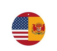 6 Pcs Car Air Fresheners,Funny Hanging Car Air Fresheners American Spain Flag Cute Long Lasting Scented Mirror Hanging Decoration Ornaments Gift Interior Decor Accessories For Men Women