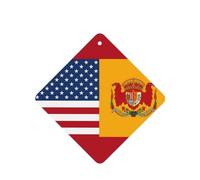 6 Pcs Car Air Fresheners,Funny Hanging Car Air Fresheners American Spain Flag Cute Long Lasting Scented Mirror Hanging Decoration Ornaments Gift Interior Decor Accessories For Men Women