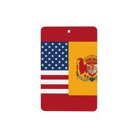 6 Pcs Car Air Fresheners,Funny Hanging Car Air Fresheners American Spain Flag Cute Long Lasting Scented Mirror Hanging Decoration Ornaments Gift Interior Decor Accessories For Men Women