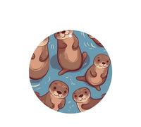 6 Pcs Car Air Fresheners,Funny Hanging Car Air Fresheners Animal Cute Brown Otters Cute Long Lasting Scented Mirror Hanging Decoration Ornaments Gift Interior Decor Accessories For Men Women