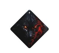 6 Pcs Car Air Fresheners,Funny Hanging Car Air Fresheners Big Black Wolf With Red Eyes Cute Long Lasting Scented Mirror Hanging Decoration Ornaments Gift Interior Decor Accessories For Men Women