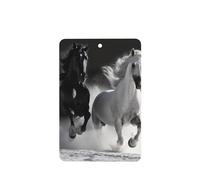 6 Pcs Car Air Fresheners,Funny Hanging Car Air Fresheners Black And White Horses Running Cute Long Lasting Scented Mirror Hanging Decoration Ornaments Gift Interior Decor Accessories For Men Women
