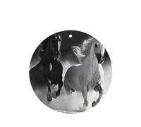 6 Pcs Car Air Fresheners,Funny Hanging Car Air Fresheners Black And White Horses Running Cute Long Lasting Scented Mirror Hanging Decoration Ornaments Gift Interior Decor Accessories For Men Women