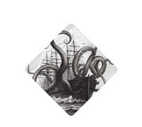 6 Pcs Car Air Fresheners,Funny Hanging Car Air Fresheners Black And White Octopus And Ship Cute Long Lasting Scented Mirror Hanging Decoration Ornaments Gift Interior Decor Accessories For Men Women
