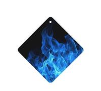 6 Pcs Car Air Fresheners,Funny Hanging Car Air Fresheners Blue Flame Cute Long Lasting Scented Mirror Hanging Decoration Ornaments Gift Interior Decor Accessories For Men Women